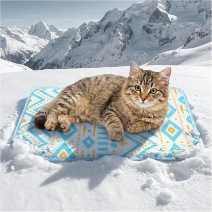 Dog Cooling Mat for Pets - Soft and Breathable Self-Cooling Pad, 23" x 18", Washable Non-Slip Design for Indoor and Outdoor Use, Leaf Pattern