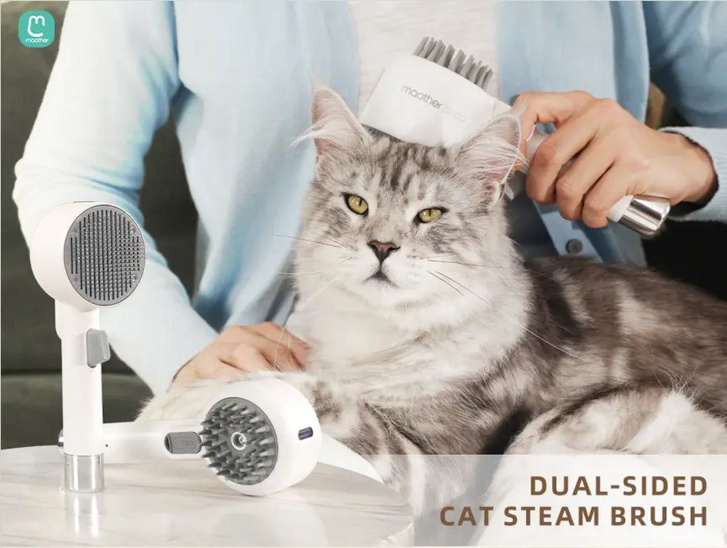Professional Pet Grooming Tool: 2-in-1 Steam Brush and Spray Comb for Cats and Dogs - Deshedding and Grooming Solution