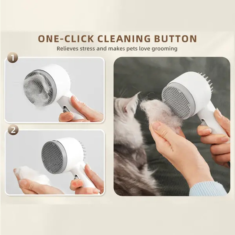 Professional Pet Grooming Tool: 2-in-1 Steam Brush and Spray Comb for Cats and Dogs - Deshedding and Grooming Solution